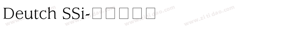 Deutch SSi字体转换
